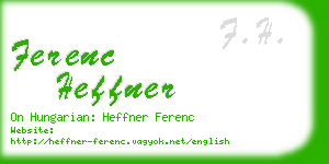 ferenc heffner business card